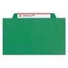 Smead Pressboard Folder Top Tab, Green, PK10, Expanded Width: 2" 13733